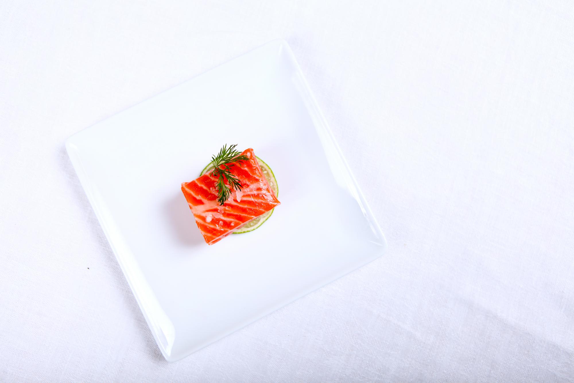 Plated starter on textured paper